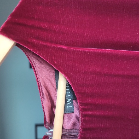 Ruby red velvet holiday party dress US 6 - Picture 4 of 8